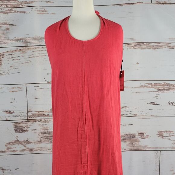 NWT Hush One Shoulder Dress Cotton Red UK 10 = US 6 - Picture 8 of 9